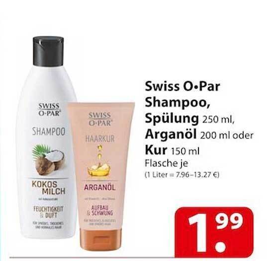 Swiss opar shampoo oder spülung, arganöl oder kur Angebot bei Famila Nord Ost