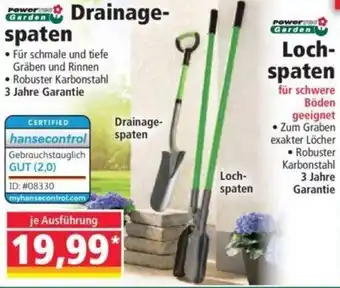 Norma Powertec Garden Drainagespaten oder Lochspaten Angebot