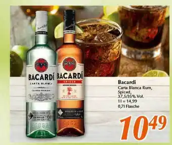 inkoop Bacardi carta blanca rum, spiced Angebot