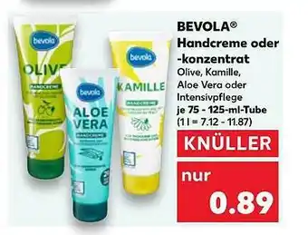 Kaufland Bevola handcreme oder -konzentrat Angebot