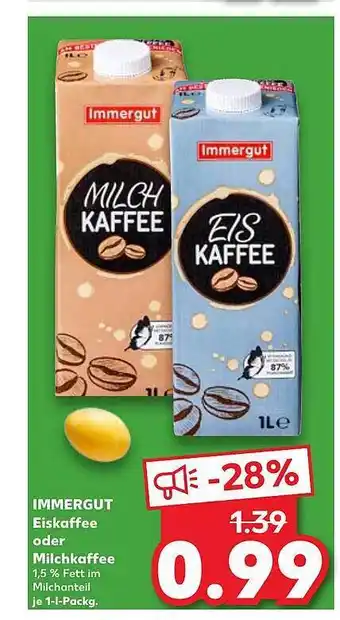 Kaufland Immergut eiskaffee oder milchkaffee Angebot