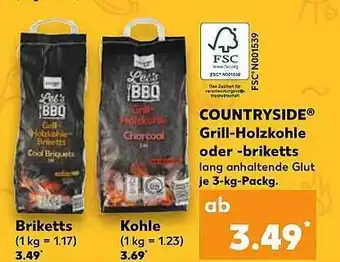 Kaufland Countryside grill-holzkohle oder -briketts Angebot