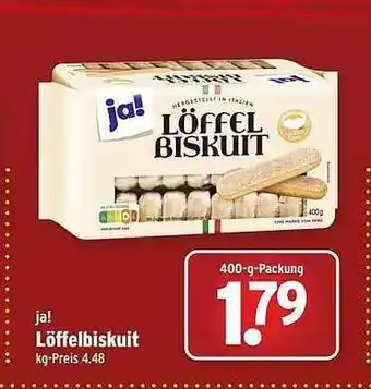 Wasgau Ja! löffelbiskuit Angebot