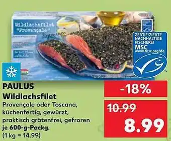 Kaufland Paulus wildlachsfilet Angebot