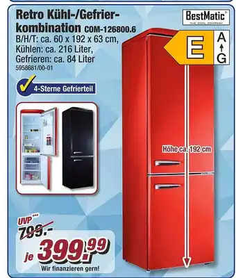 Poco Retro kühl- gefrierkombination com-126800.6 bestmatic Angebot