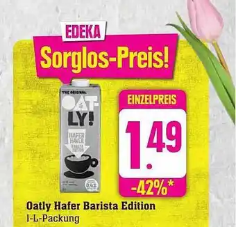 Scheck-in-Center Oatly hafer barista edition Angebot