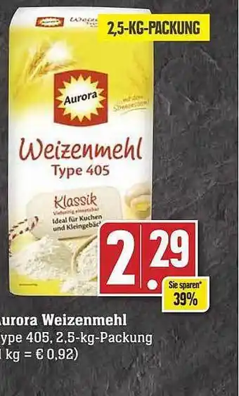 Scheck-in-Center Aurora weizenmehl Angebot