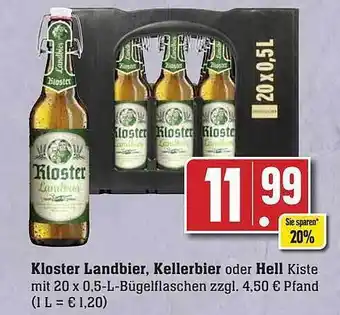 Scheck-in-Center Kloster landbier, kellerbier oder hell Angebot