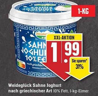 Scheck-in-Center Weideglück sahne joghurt nach griechischer art Angebot