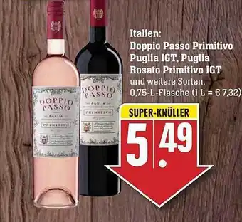 Scheck-in-Center Doppio passo primitivo puglia igt, puglia rosato Angebot