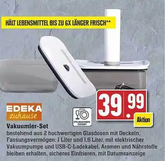 Scheck-in-Center Edeka zuhause vakuumier-set Angebot