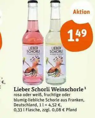 tegut Lieber schorli weinschorle Angebot