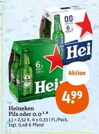 tegut Heineken pils oder 0.0 Angebot