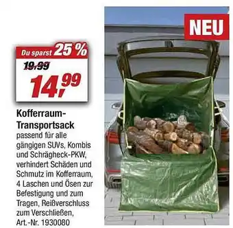 toom Baumarkt Kofferraum-transportsack Angebot