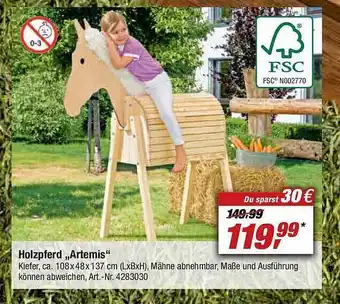 toom Baumarkt Holzpferd artemis Angebot