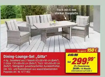 toom Baumarkt Dining-lounge-set gitta Angebot
