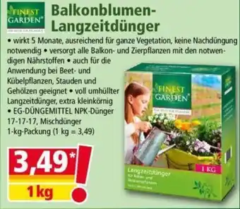Norma Finest Garden Balkonblumen Langzeitdünger 1 kg Angebot