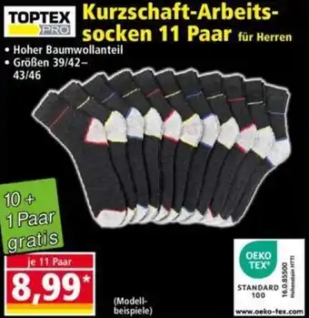 Norma Toptex Pro Kurzschaft Arbeitssocken 11 Paar Angebot