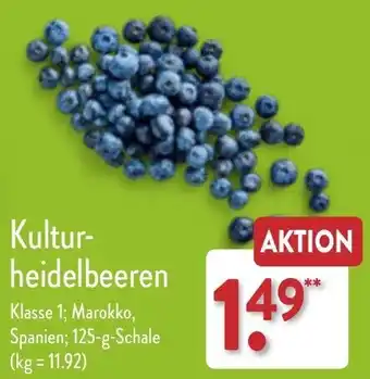 Aldi Nord Kulturheidelbeeren 125 g Schale Angebot