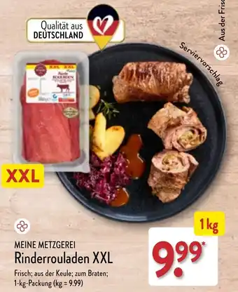 Aldi Nord Meine Metzgerei Rinderrouladen XXL 1 kg Packung Angebot