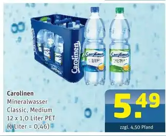 Getränke Arena Carolinen Mineralwasser 12x1L Angebot