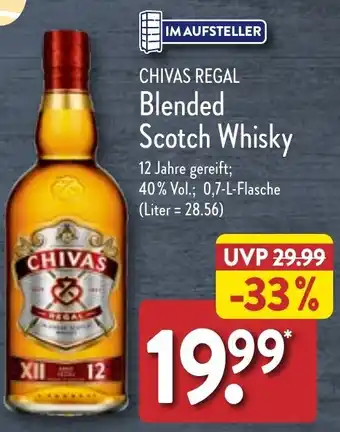 Aldi Nord Chivas Regal Blended Scotch Whisky 0,7 L Flasche Angebot