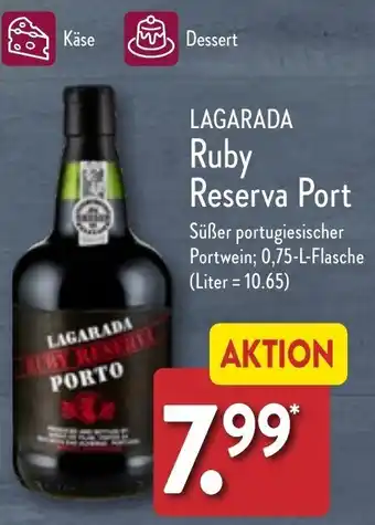 Aldi Nord Lagarada Ruby Reserva Port 0,75 L Flasche Angebot