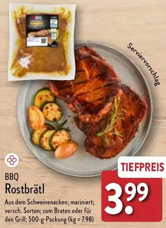 Aldi Nord BBQ Rostbrätl 500 g Packung Angebot