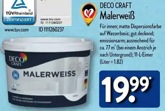 Aldi Nord Deco Craft Malerweiß 11 L Eimer Angebot