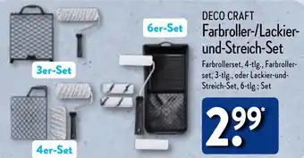 Aldi Nord Deco Craft Farbroller/Lackier und Streich Set Angebot