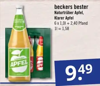 GetränkePartner Becker's Bester Naturtrüber Apfel, Klarer Apfel 6x1L Angebot