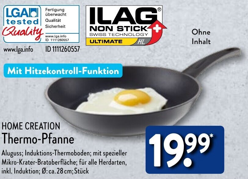 Home Creation ThermoPfanne Angebot bei Aldi Nord