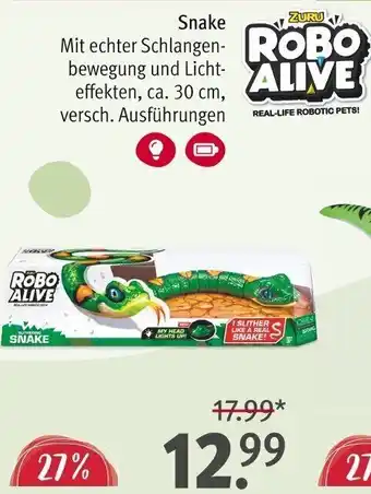 Rossmann Robo Alive Snake Angebot