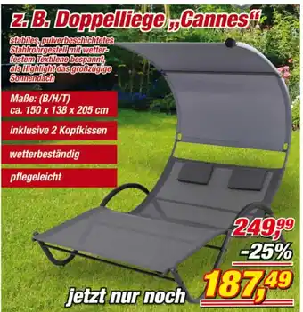 Posten Börse Doppelliege Cannes Angebot