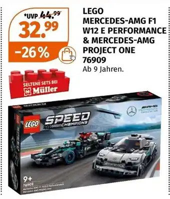 Müller LEGO SPEED Champions Mercedes-AMG F1 W12 E Performance & Mercedes-AMG Project One 76909 Angebot