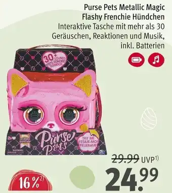 Rossmann Purse Pets Metallic Magic Flashy Frenchie Hündchen Angebot