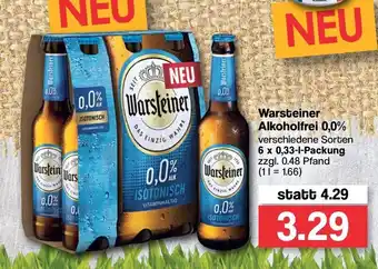 Famila Nord West Warsteiner Alkoholfrei 0,0% 6x0,33L Angebot