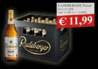 Getränke Quelle Radeberger Pilsner 20x0,5 L Angebot