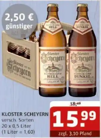 Getränke Quelle Kloster Scheyern 20x0,5 Liter Angebot