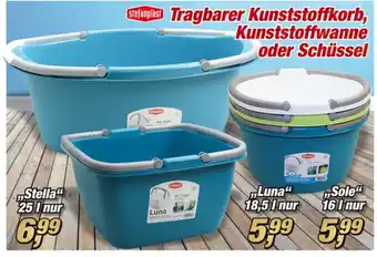 Posten Börse Tragbarer Kunststoffkorb, Kunststoffwanne oder Schüssel Angebot