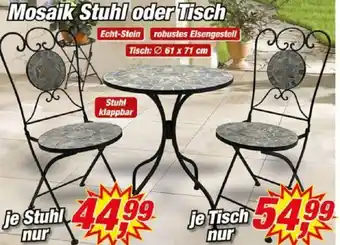 Posten Börse Mosaik Stuhl oder Tisch Angebot
