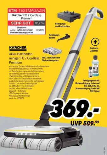 MEDIMAX Karcher Akku Hartbodenreiniger  FC 7 Cordless Premium Angebot