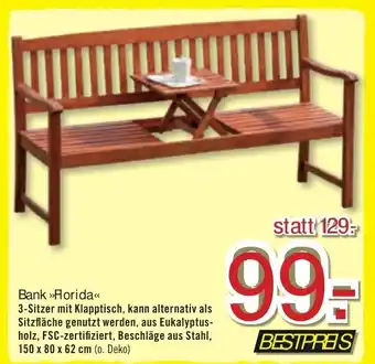 B1 Discount Baumarkt Bank Florida Angebot