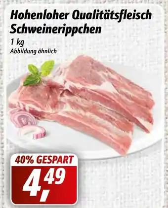 Simmel Hohenloher Qualitätsfleisch Schweinerippchen 1kg Angebot