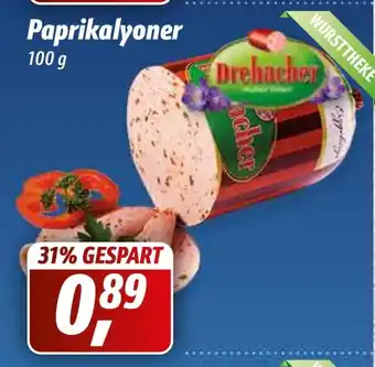 Simmel Paprikalyoner 100g Angebot