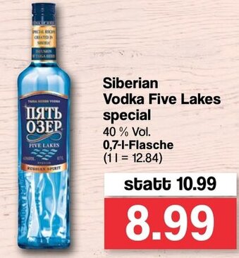 Famila Nord West Siberian Vodka Five Lakes special 0,7L Angebot