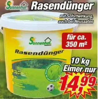 Posten Börse Sonnenhof Rasendünger 10 kg Eimer Angebot