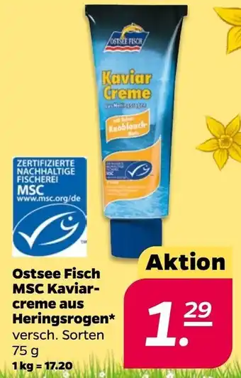 NETTO Ostsee Fisch MSC Kaviarcreme aus Heringsrogen 75 g Angebot