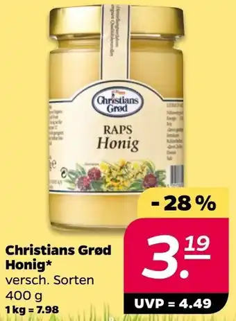 NETTO Christians Grød Honig 400 g Angebot