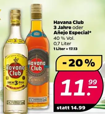 NETTO Havana Club 3 Jahre oder Añejo Especial 0,7 Liter Angebot